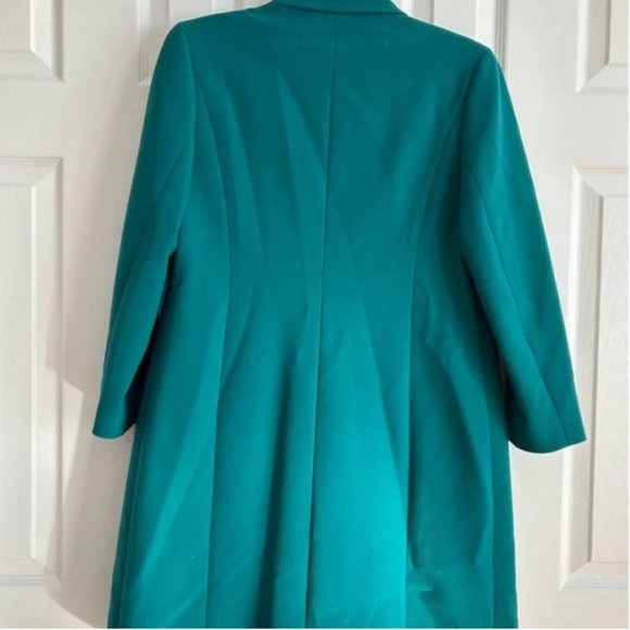 Forest Green tailored long jacket coat Classiques entier by Nordstrom XsP - Picture 2 of 2